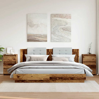 Comodini Legno Antico 2 pz 40x35x62,5 cm in Legno Multistrato - homemem39