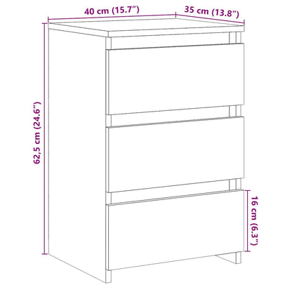 Comodini Legno Antico 2 pz 40x35x62,5 cm in Legno Multistrato - homemem39