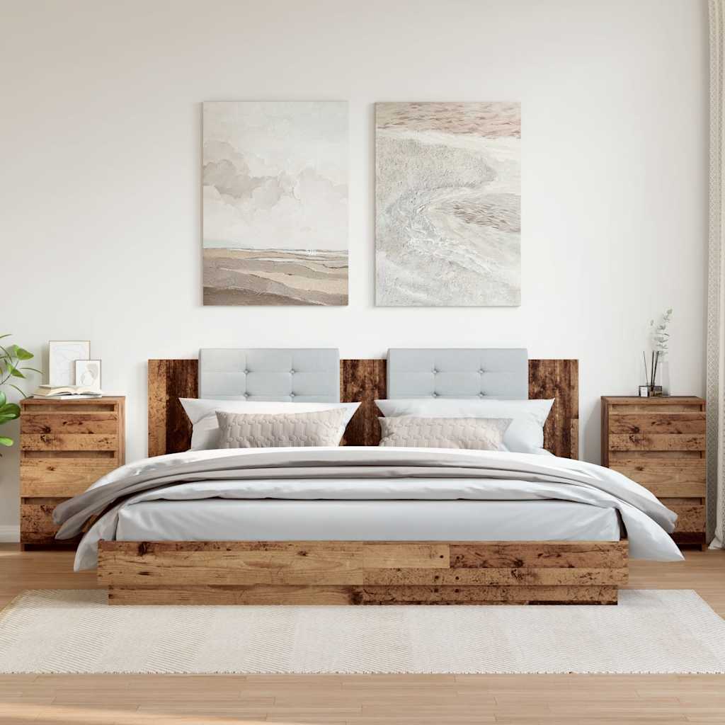 Comodini Legno Antico 2 pz 40x35x62,5 cm in Legno Multistrato - homemem39