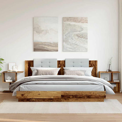 Comodini 2 pz in Legno Vecchio 50x30x51,5 cm Legno Multistrato - homemem39