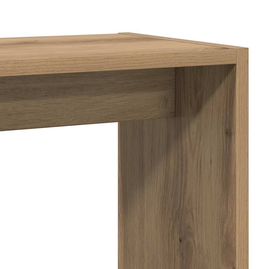 Tavolino Rovere Artigianale 50x26x50 cm in Legno Multistrato