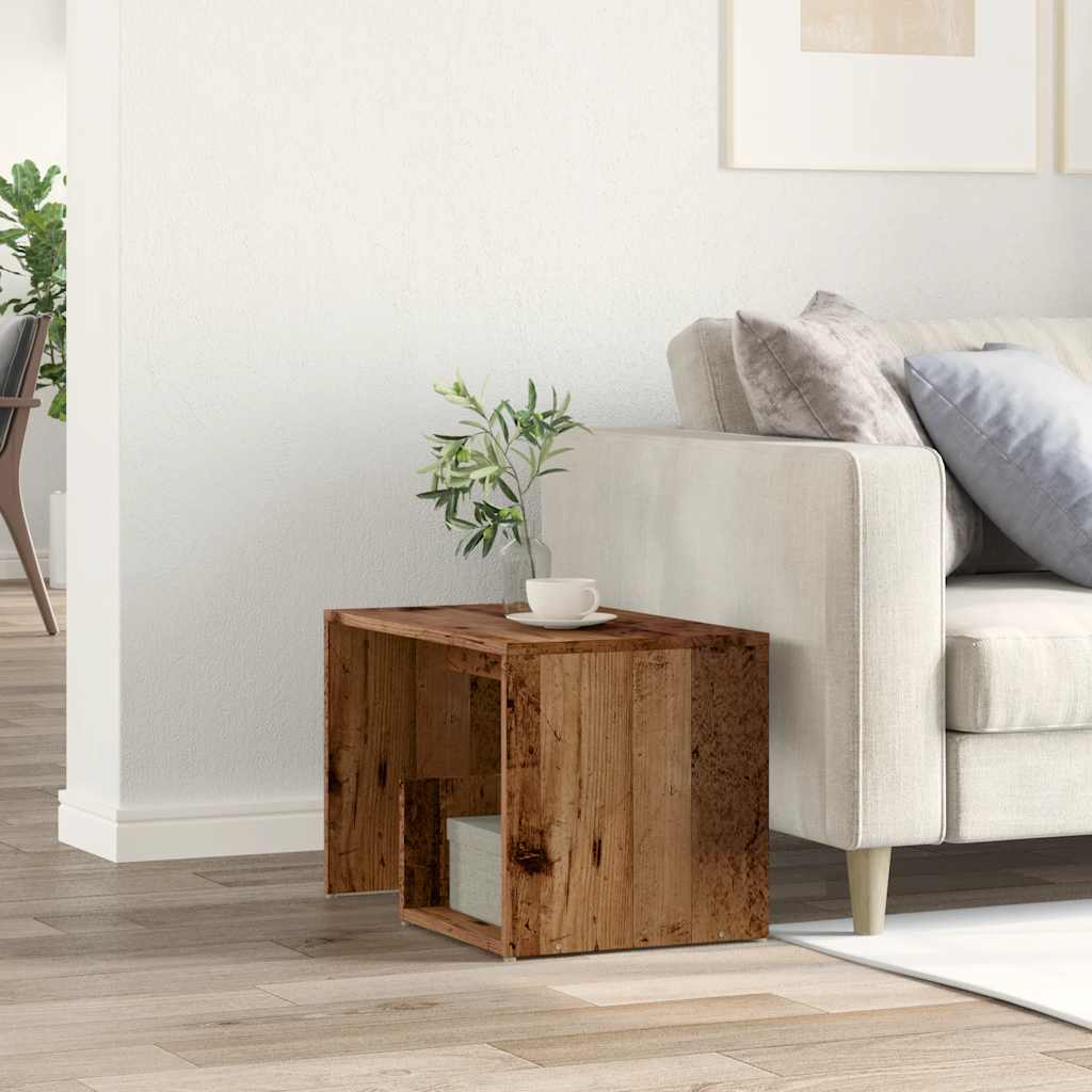 Tavolino Legno Vecchio 59x36x38 cm in Legno Multistrato | homemem39