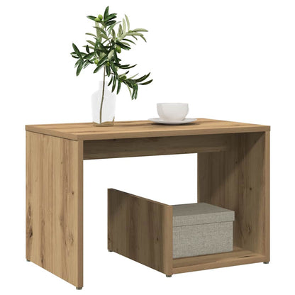Tavolino Rovere Artigianale 59x36x38 cm in Legno Multistrato - homemem39