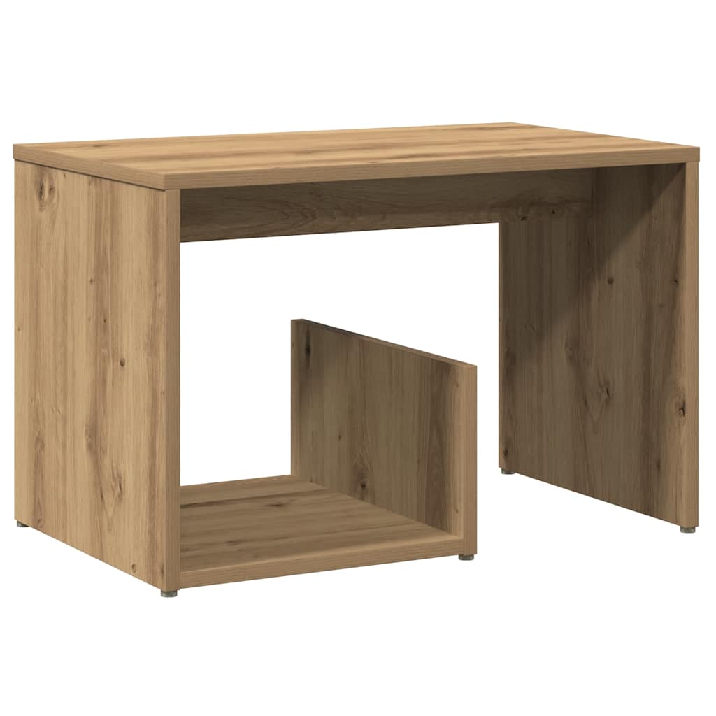 Tavolino Rovere Artigianale 59x36x38 cm in Legno Multistrato | homemem39