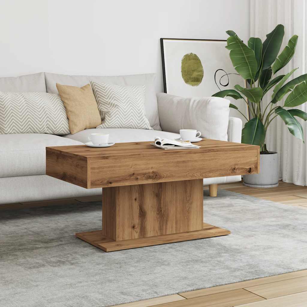 Tavolino da caffè Rovere Artigianale 96x50x45 cm in Legno Multistrato | homemem39