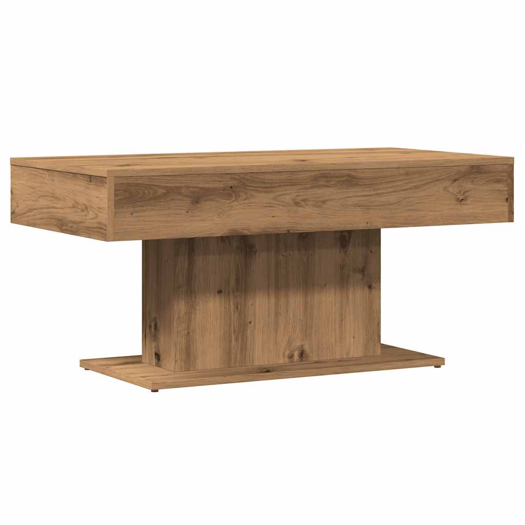 Tavolino da caffè Rovere Artigianale 96x50x45 cm in Legno Multistrato | homemem39
