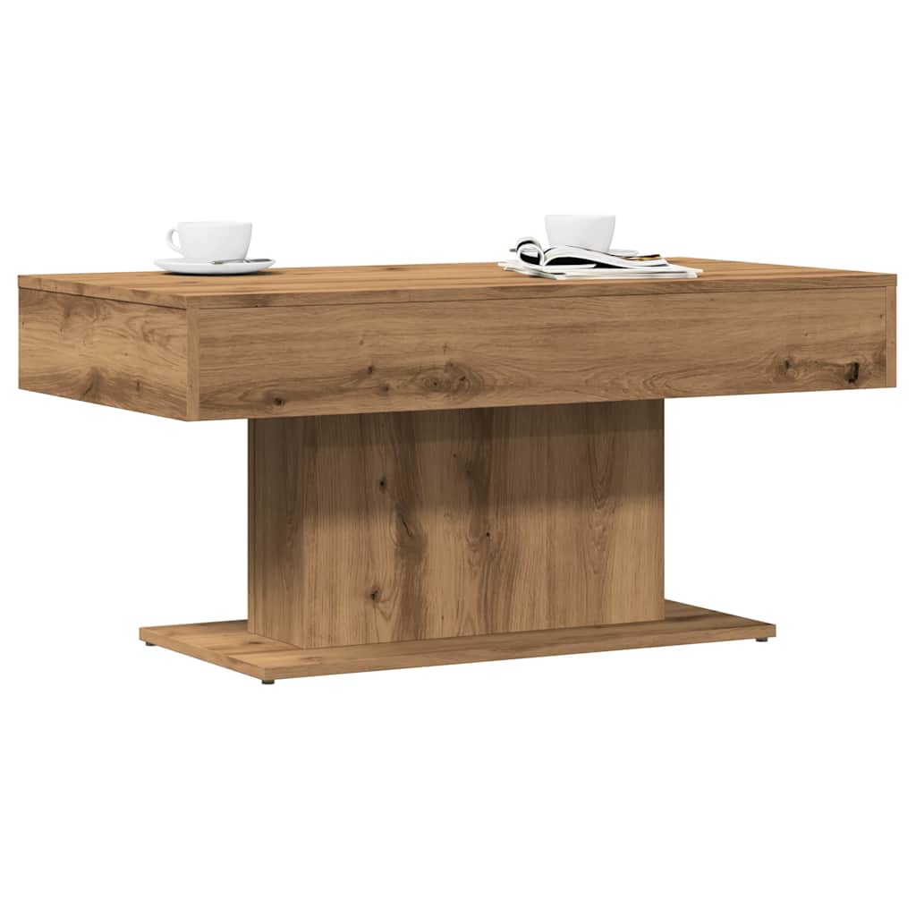 Tavolino da caffè Rovere Artigianale 96x50x45 cm in Legno Multistrato | homemem39