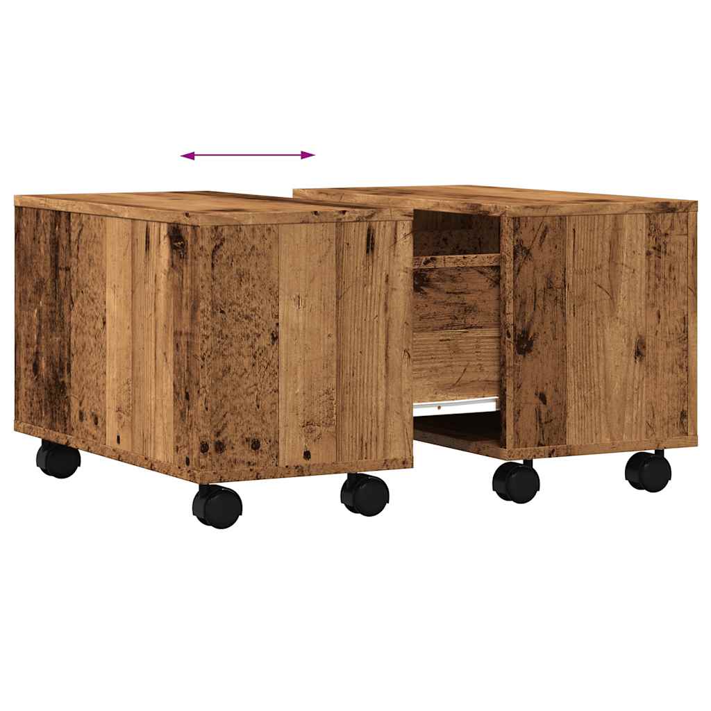 Tavolino da Salotto Legno Antico 60x60x38 cm Legno Multistrato | homemem39