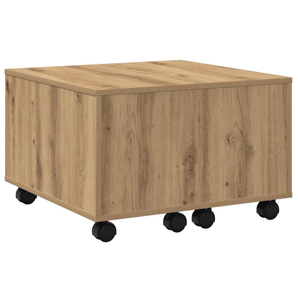 Tavolino Salotto Rovere Artigianale 60x60x38 cm in Truciolato | homemem39