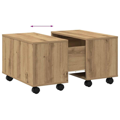Tavolino Salotto Rovere Artigianale 60x60x38 cm in Truciolato | homemem39