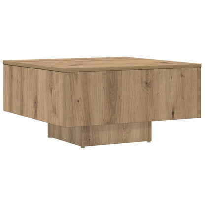 Tavolino da Salotto Rovere Artigianale 60x60x31,5 cm Truciolato