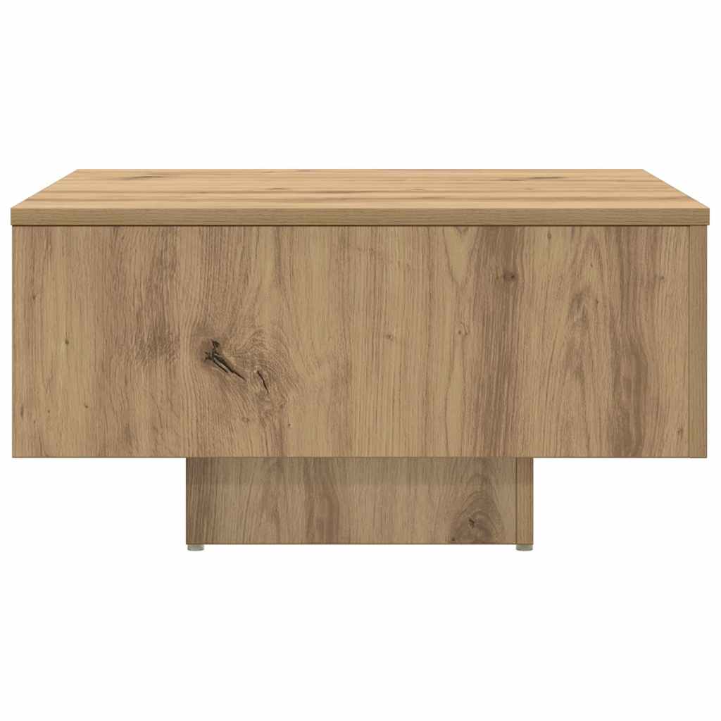 Tavolino da Salotto Rovere Artigianale 60x60x31,5 cm Truciolato