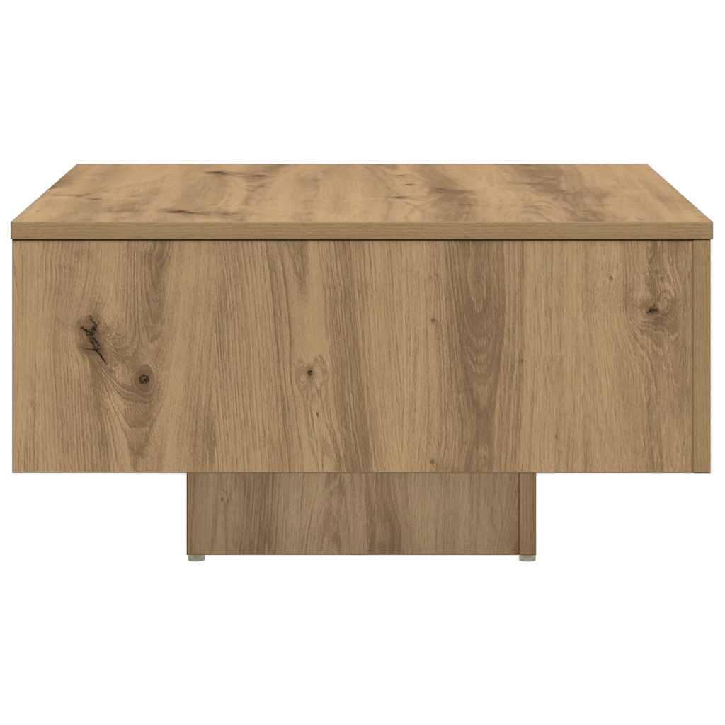 Tavolino da Salotto Rovere Artigianale 60x60x31,5 cm Truciolato