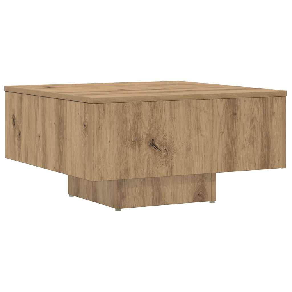 Tavolino da Salotto Rovere Artigianale 60x60x31,5 cm Truciolato | homemem39