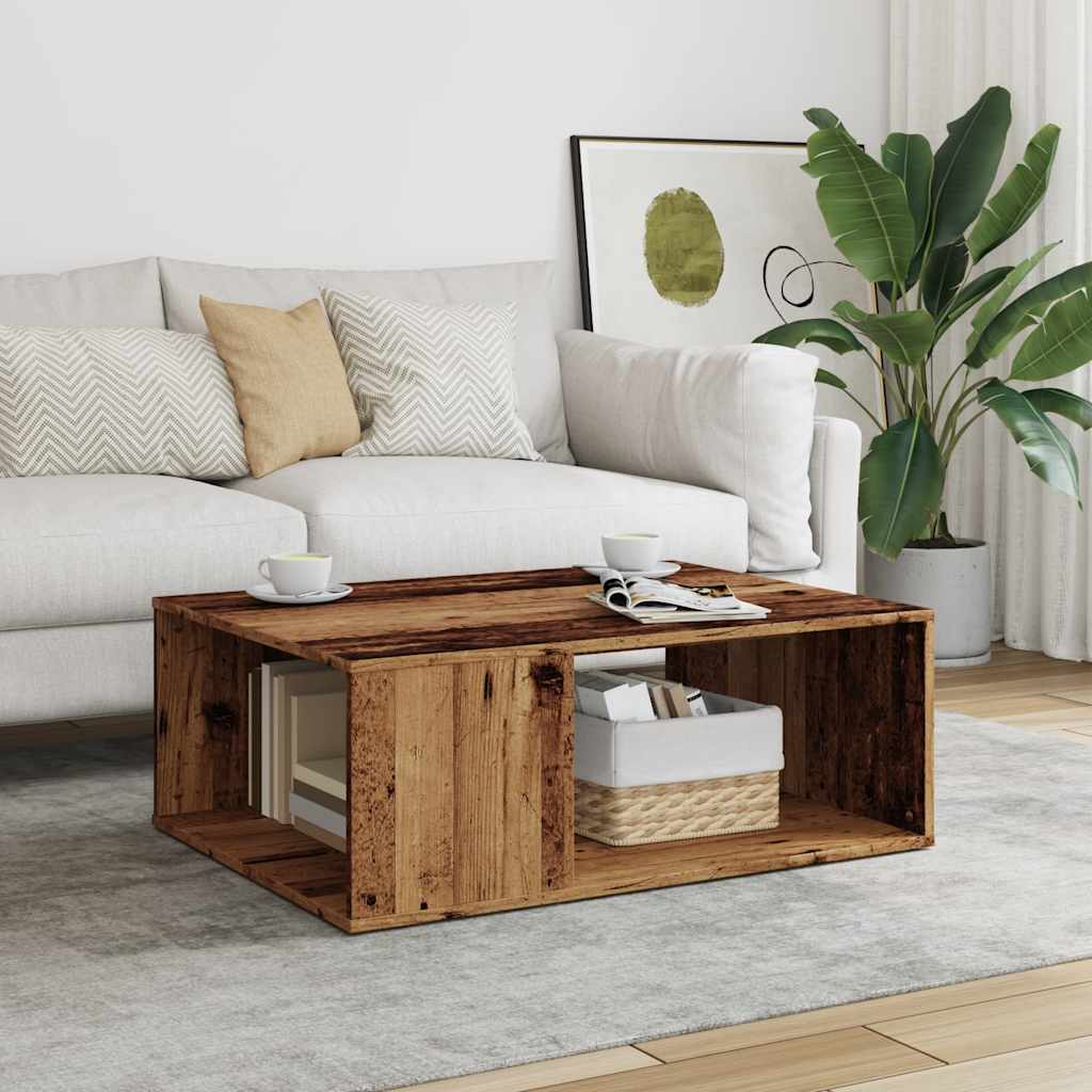 Tavolino da Salotto Legno Antico 90x67x33 cm in Truciolato | homemem39