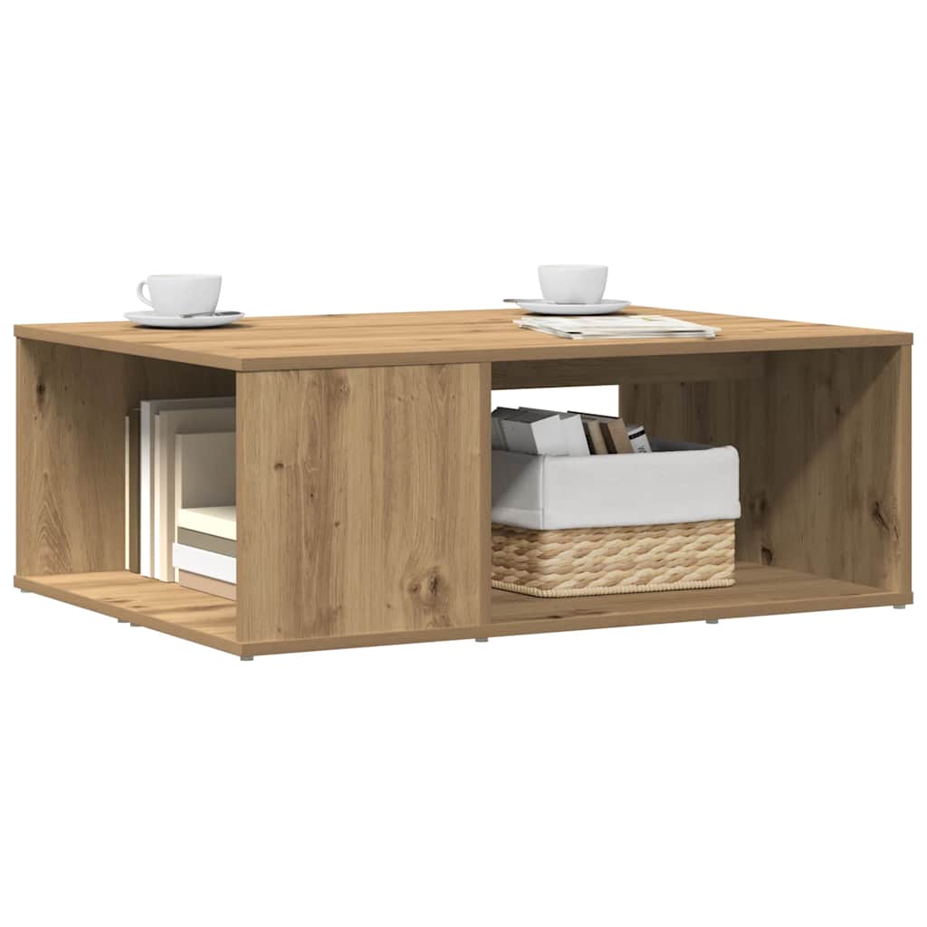 Tavolino da Salotto Rovere Artigianale 90x67x33 cm Truciolato | homemem39