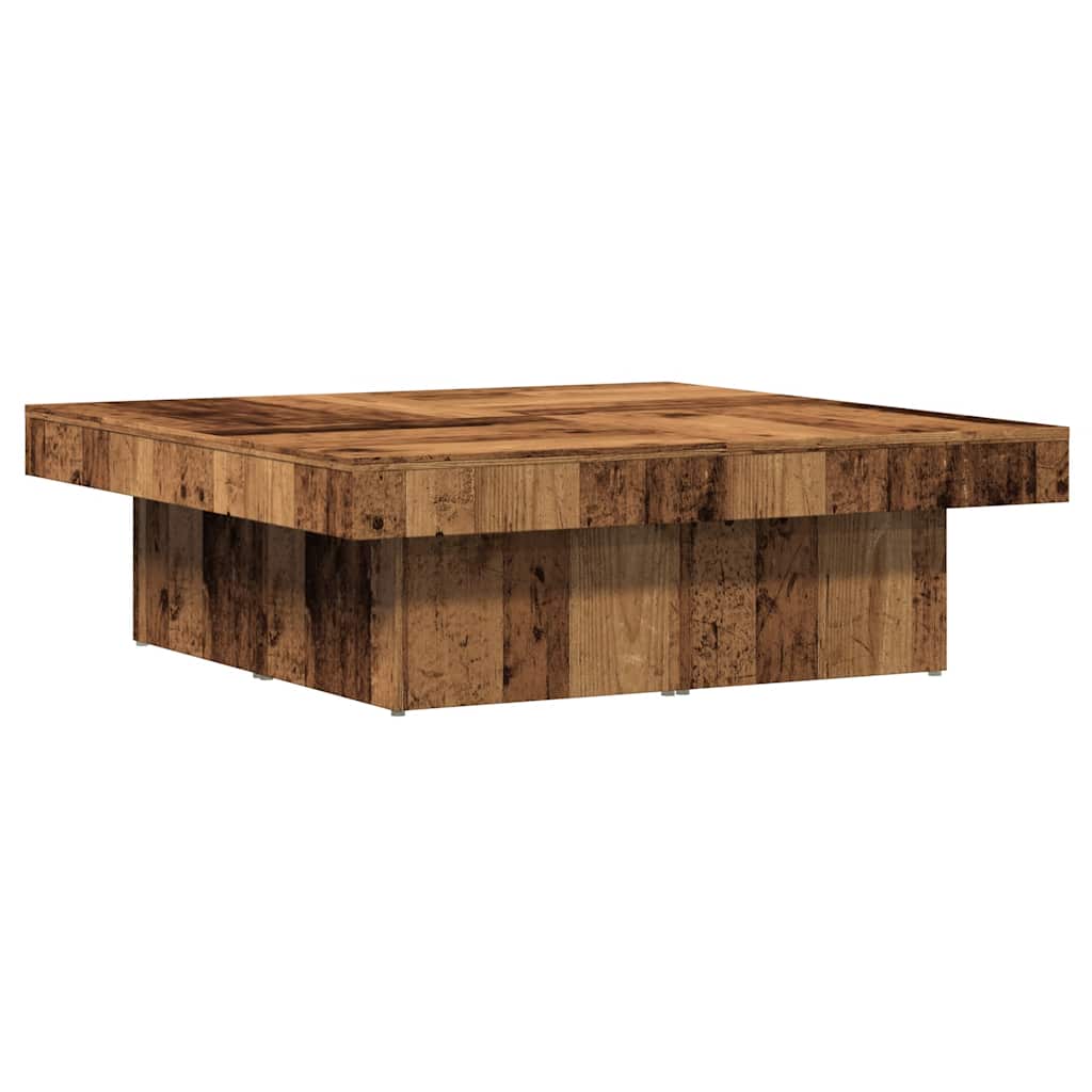 Tavolino da Salotto Legno Antico 90x90x28 cm in Truciolato | homemem39