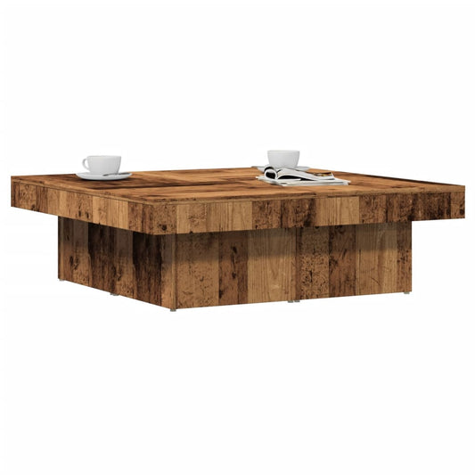 Tavolino da Salotto Legno Antico 90x90x28 cm in Truciolato | homemem39