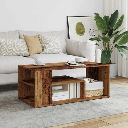 Tavolino Salotto Legno Vecchio 100x50x40 cm Legno Multistrato