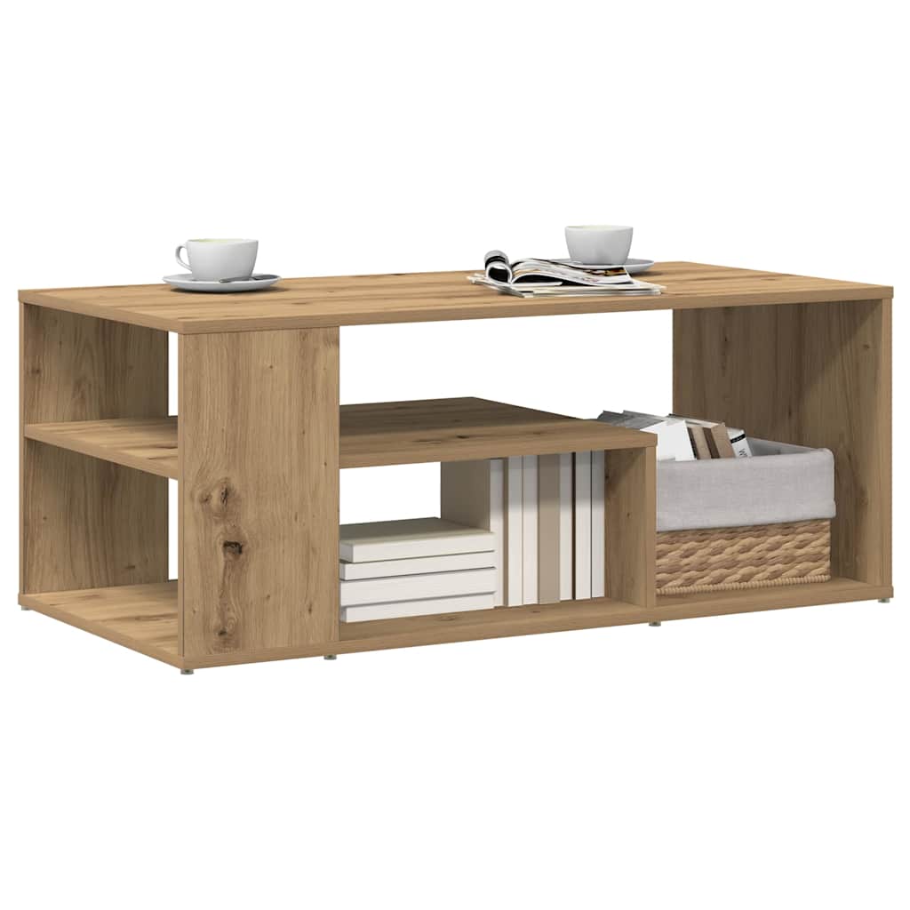 Tavolino Salotto Rovere Artigianale 100x50x40 cm in Truciolato | homemem39