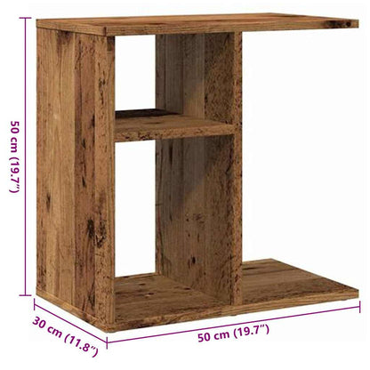 Tavolino Legno Vecchio 50x30x50 cm in Legno Multistrato | homemem39