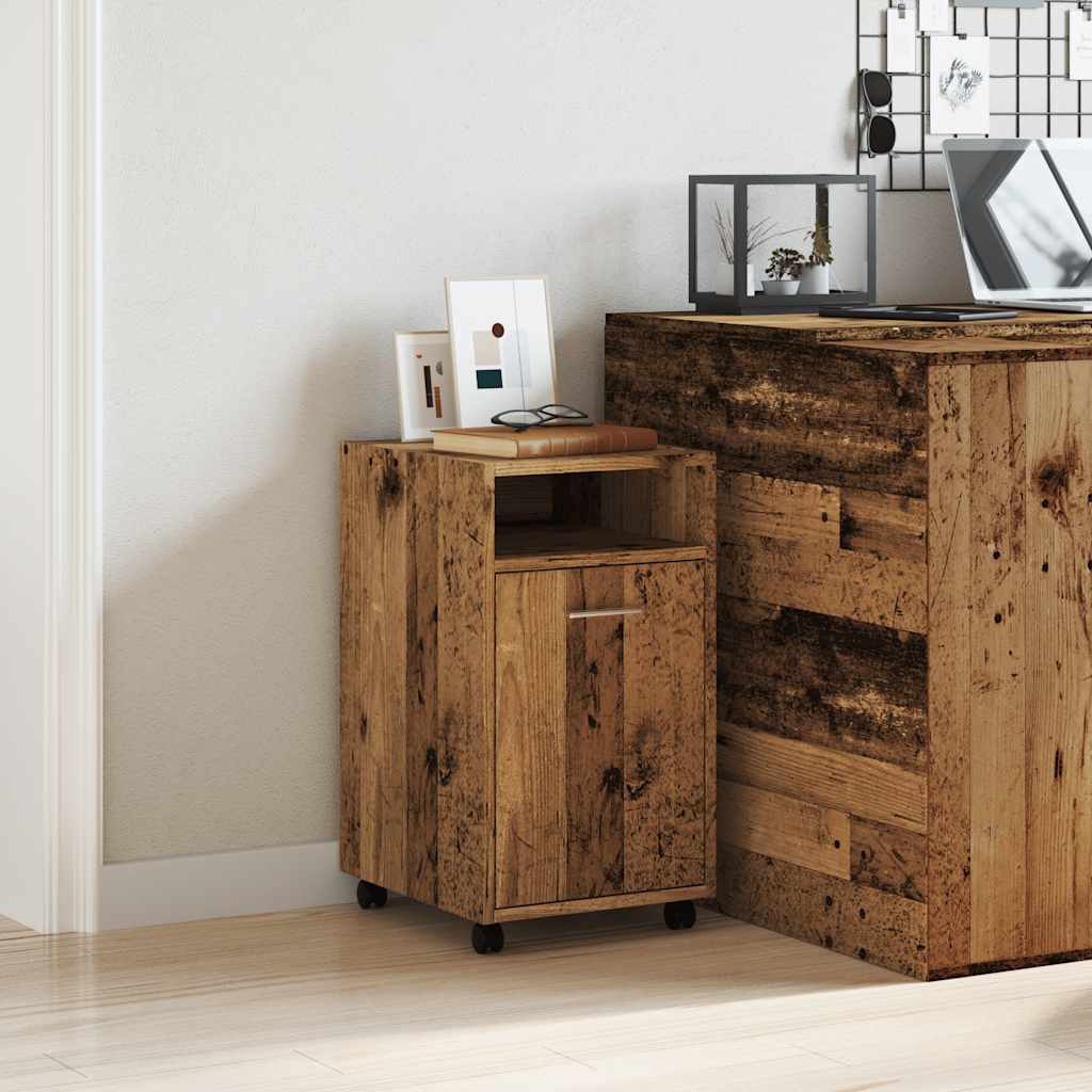 Armadio con Ruote Legno Vecchio 33x38x60 cm Legno Multistrato | homemem39
