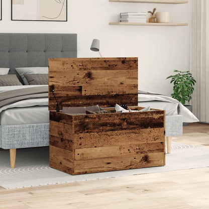 Cassapanca Legno Antico 84x42x46 cm in Legno Ingegnerizzato - homemem39
