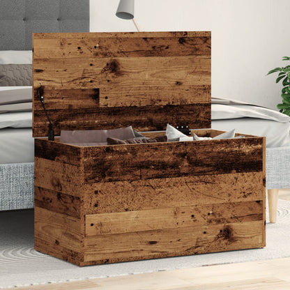 Cassapanca Legno Antico 84x42x46 cm in Legno Ingegnerizzato - homemem39