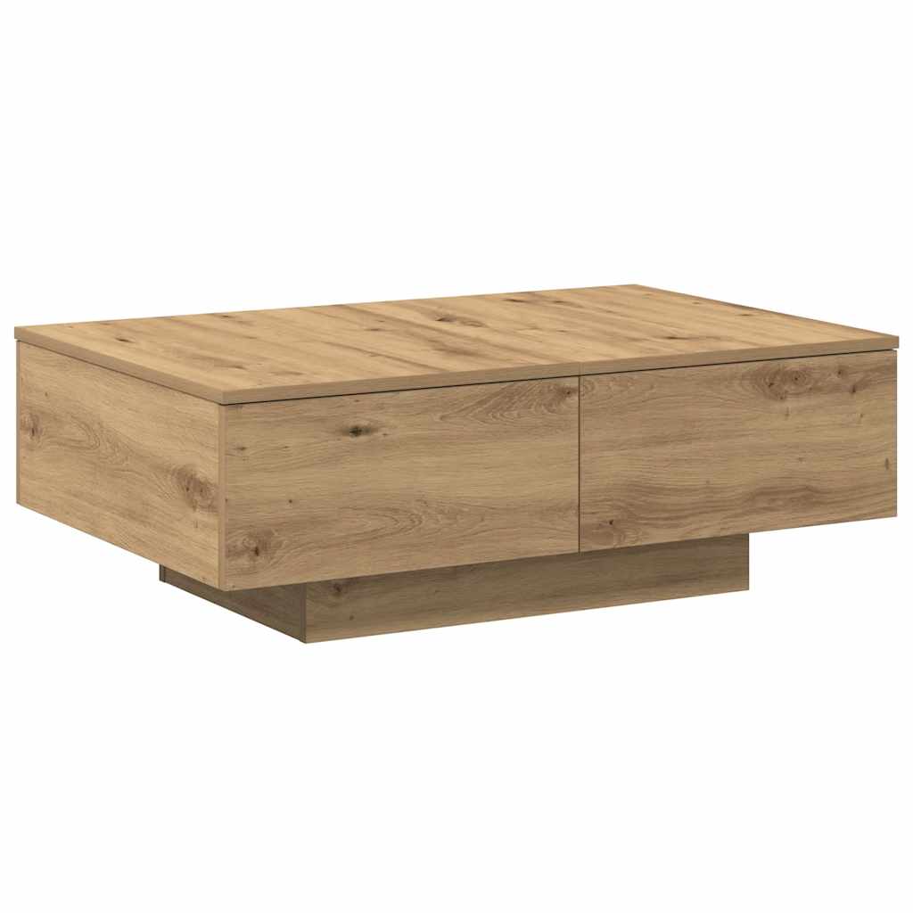 Tavolino da Salotto Rovere Artigianale 90x60x31 cm Truciolato