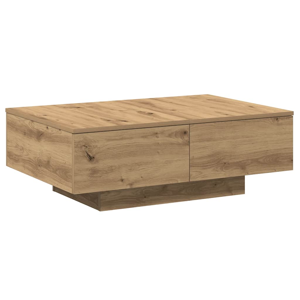 Tavolino da Salotto Rovere Artigianale 90x60x31 cm Truciolato