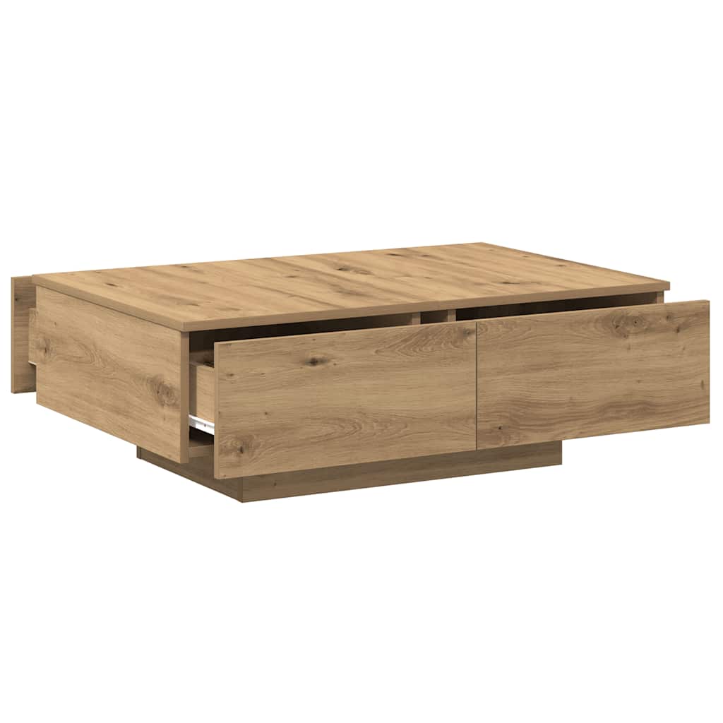 Tavolino da Salotto Rovere Artigianale 90x60x31 cm Truciolato