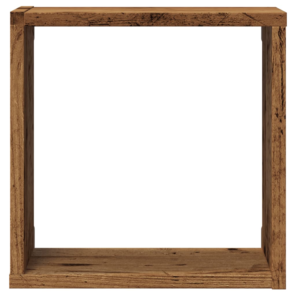 Mensole Parete a Cubo 6 pz Legno Vecchio 30x15x30 cm Truciolato | homemem39