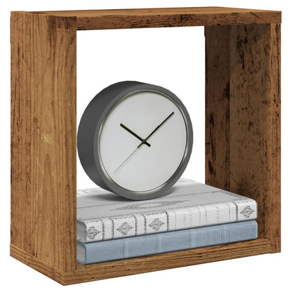 Mensole Parete a Cubo 6 pz Legno Vecchio 30x15x30 cm Truciolato | homemem39