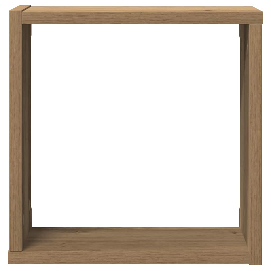 Mensole Parete a Cubo 2 pz Artigianale 30x15x30 cm Truciolato