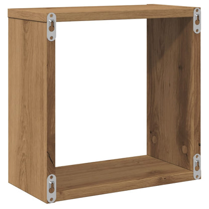 Mensole Parete a Cubo 4 pz Artigianale 30x15x30 cm Truciolato