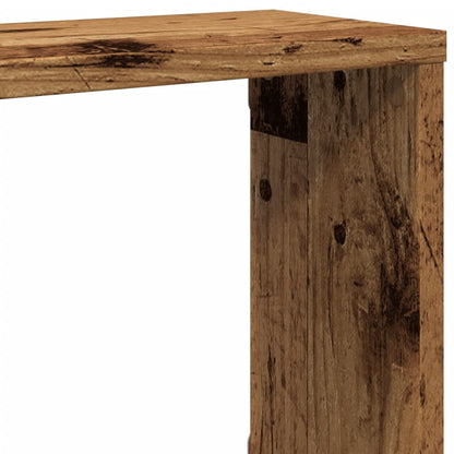 Mensole Parete a Cubo 2 pz Legno Vecchio 100x15x30cm Truciolato