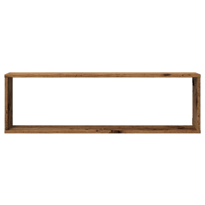 Mensole Parete a Cubo 4 pz Legno Vecchio 100x15x30cm Truciolato | homemem39