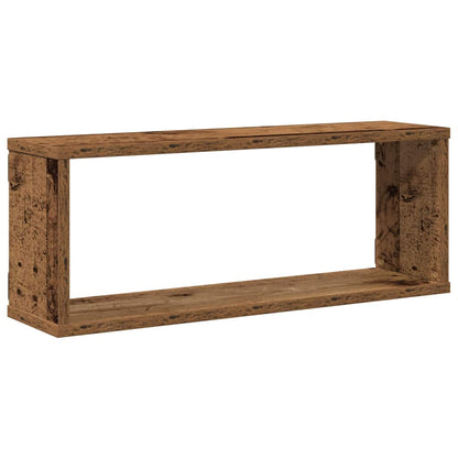 Mensole a Cubo Muro 4 pz Legno Antico 60x15x23 cm in Truciolato | homemem39