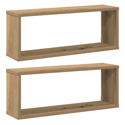 Mensole Parete a Cubo 2 pz Artigianale 30x15x30 cm Truciolato | homemem39