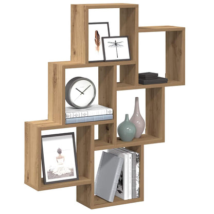 Mensola a Muro a Cubo Artigianale 78x15x93 cm Legno Multistrato | homemem39