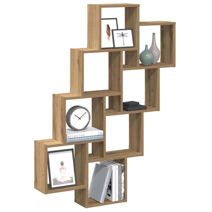 Mensola a Muro Cubo Artigianale 90x15x119,5cm Legno Multistrato