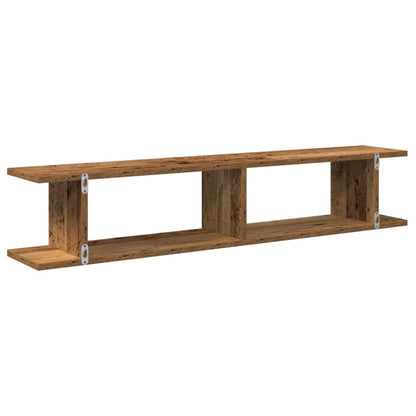 Mensole da Parete 2pz Legno Vecchio 105x18x20 cm in Truciolato | homemem39