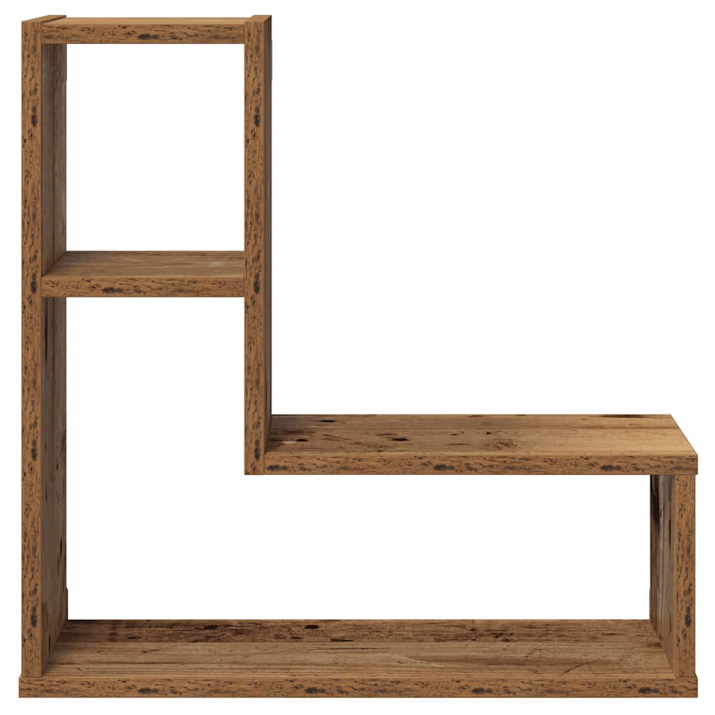 Mensole a Cubo Muro 2 pz Legno Antico 50x15x50 cm in Truciolato | homemem39
