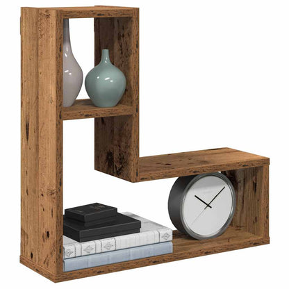 Mensole a Cubo Muro 2 pz Legno Antico 50x15x50 cm in Truciolato | homemem39