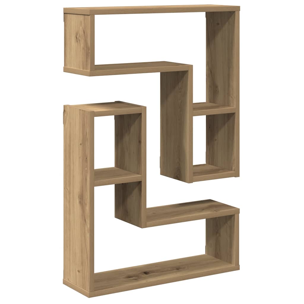 Mensole Parete a Cubo 2 pz Artigianale 50x15x50 cm Truciolato
