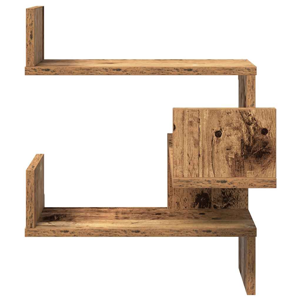 Scaffale Angolare Muro Legno Antico 40x40x49,5 cm Truciolato | homemem39