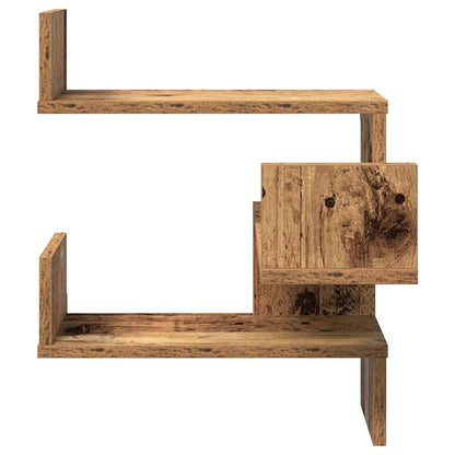 Scaffale Angolare Muro Legno Antico 40x40x49,5 cm Truciolato | homemem39