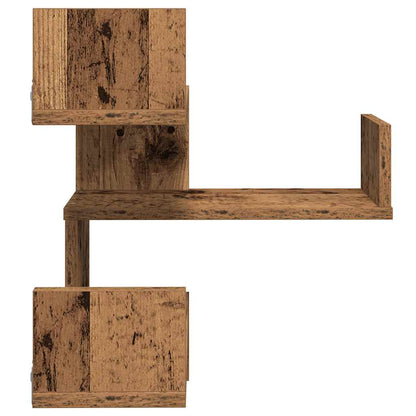 Scaffale Angolare Muro Legno Antico 40x40x49,5 cm Truciolato | homemem39
