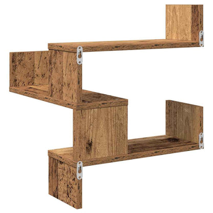 Mensole Angolari 2pz Legno Antico 40x40x49,5 cm in Truciolato | homemem39