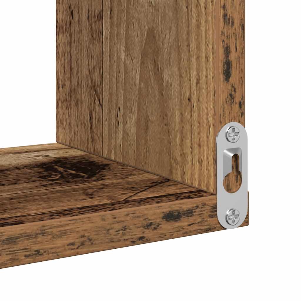 Mensole Angolari 2pz Legno Antico 40x40x49,5 cm in Truciolato | homemem39